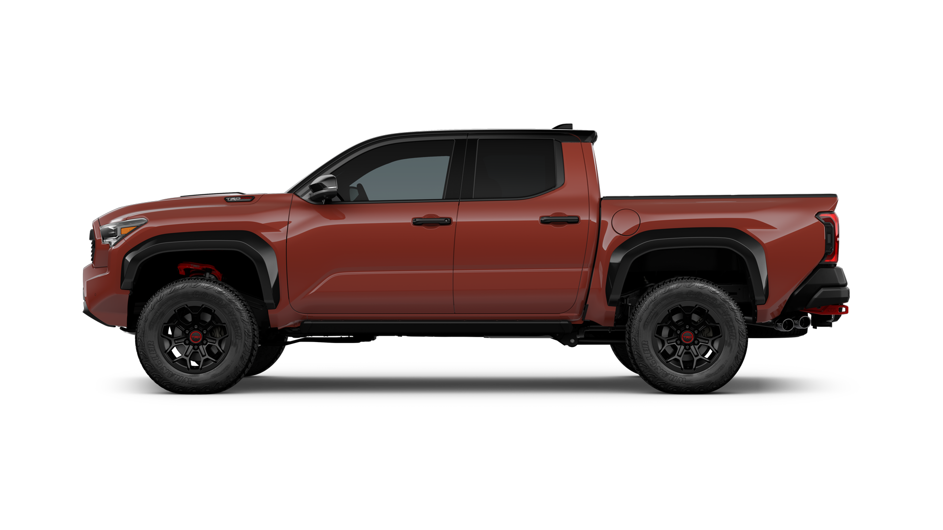 2024 Toyota Tacoma in Terra/Midnight Black Metallic Roof.