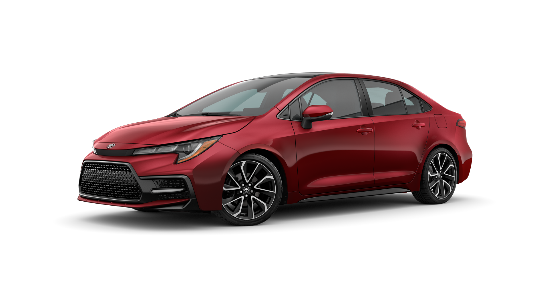 2022 Toyota Corolla in Ruby Flare Pearl.