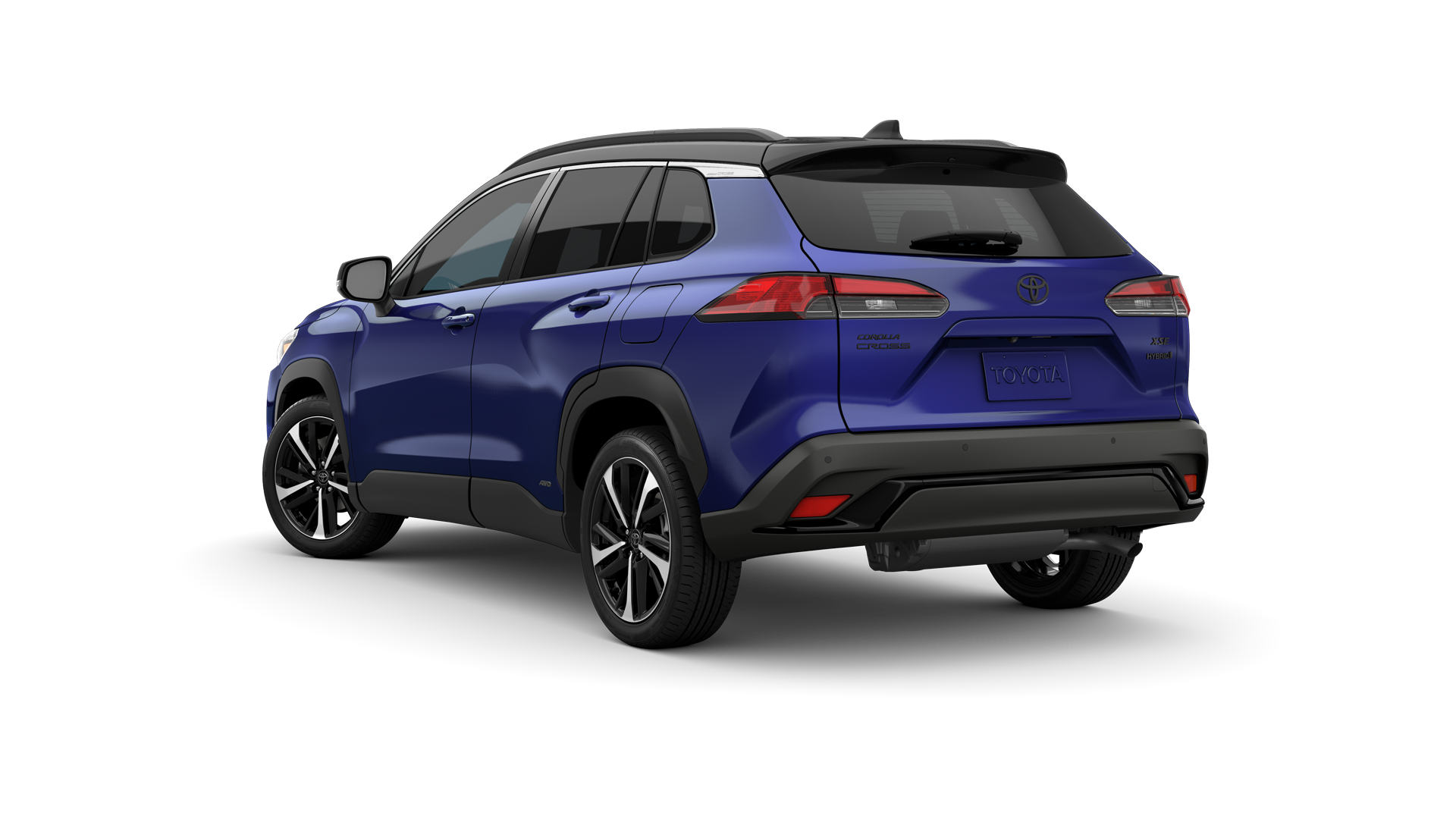 Three-sixty image of 2024 Corolla Cross Hybrid in Blue Crush Metallic /Jet Black Roof