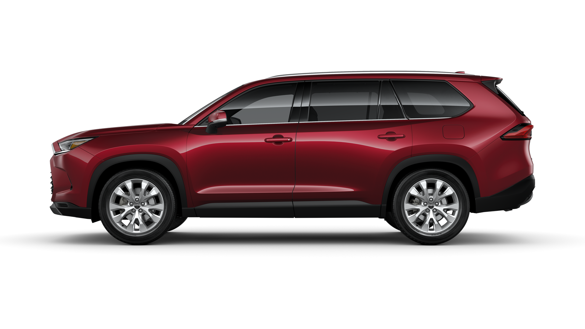 2024 Toyota Highlander in Ruby Flare Pearl.