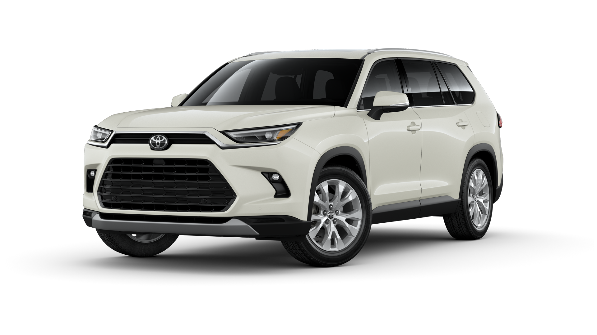 2024 Toyota Highlander in Coastal Cream.