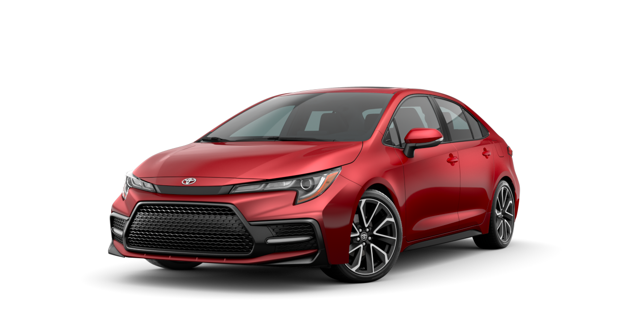 2021 Toyota Corolla in Barcelona Red Metallic.