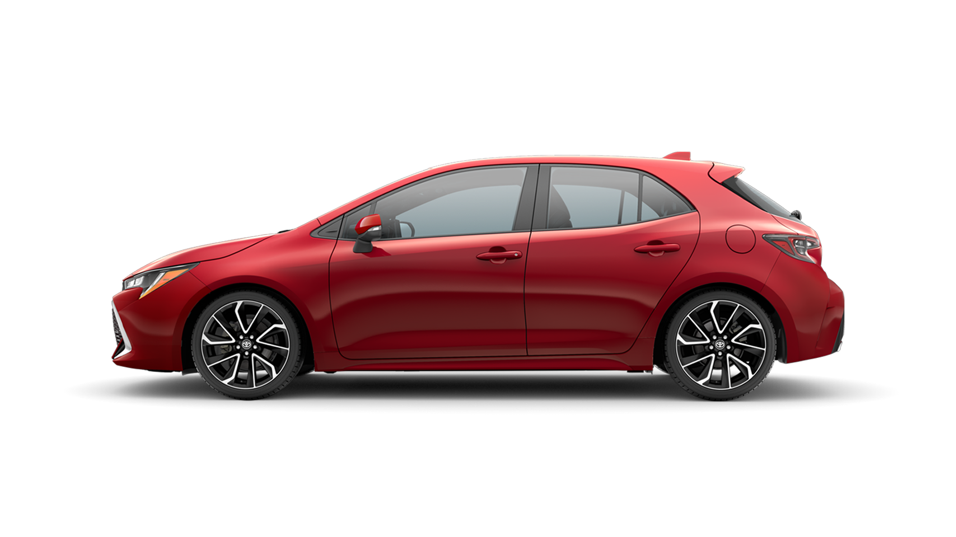2022 Toyota Hatchback in Finish Line Red.