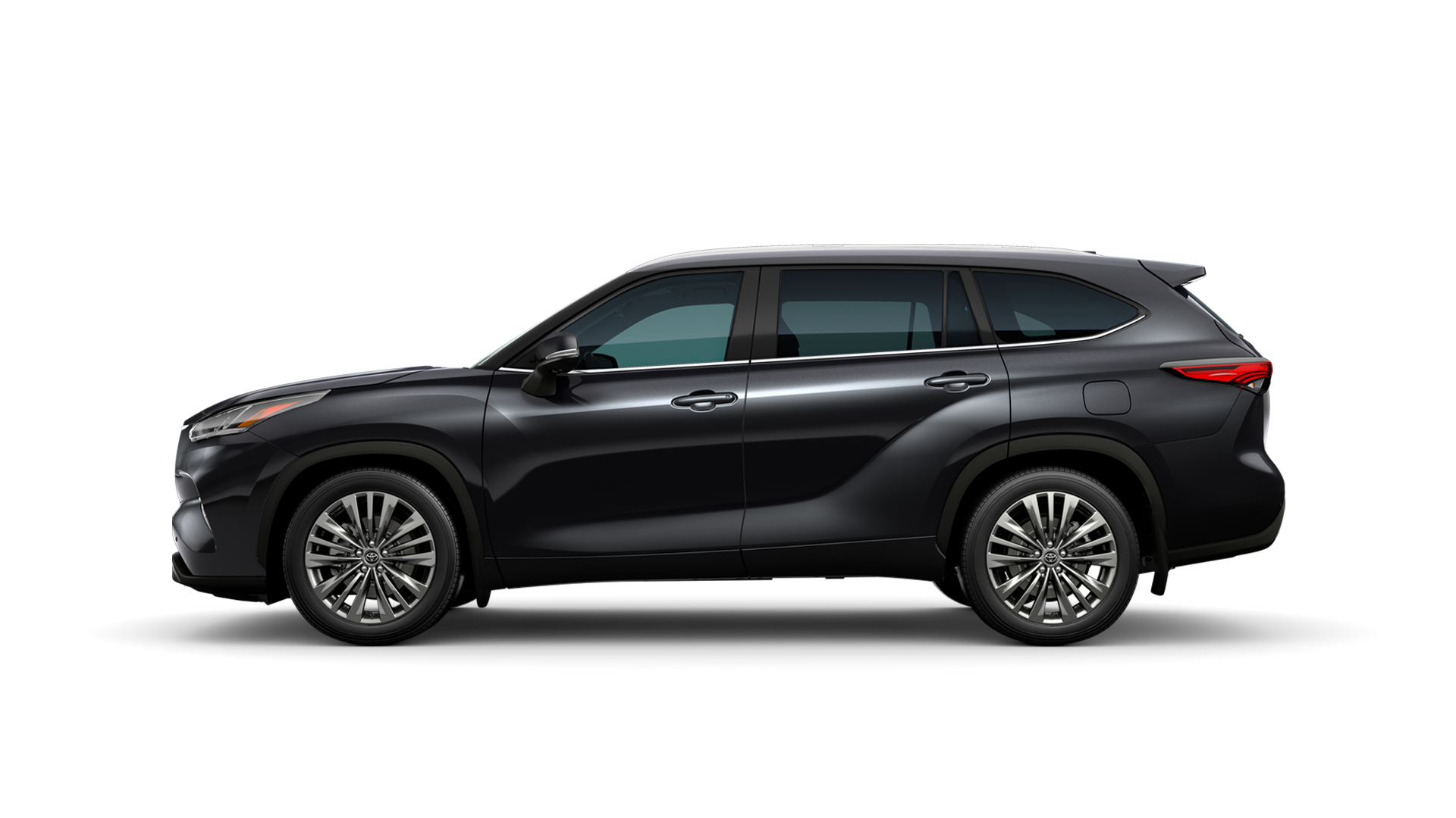 2022 Toyota Highlander in Midnight Black Metallic.